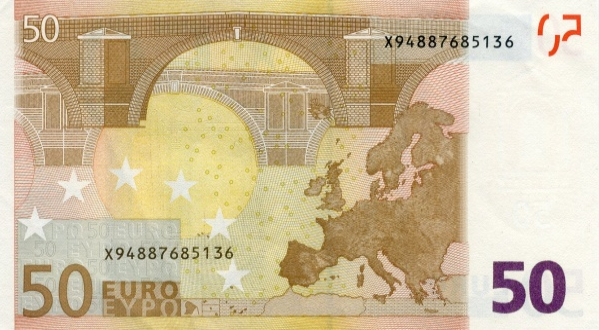 P17Z European Union 50 Euro Year 2002 (Z-Draghi)